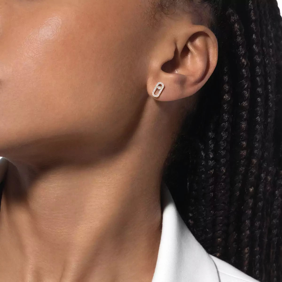 [✨ROSE💎]Move Uno Diamond Earrings