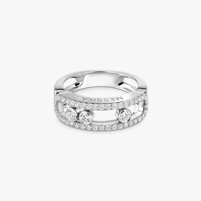[✨ROSE💎] Move Gold Diamond Pave_ Ring