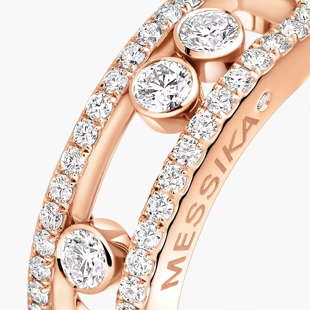 [✨ROSE💎] Move Gold Diamond Pave_ Ring