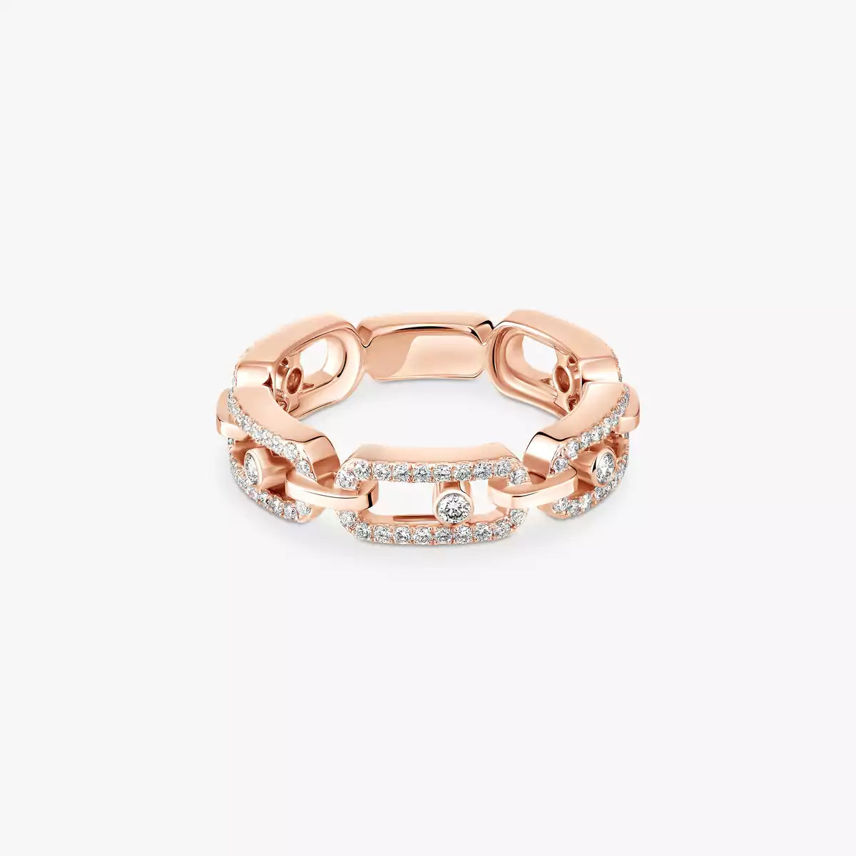 [✨ROSE💎]Move Link Pave_-Set Diamond Ring in Gold