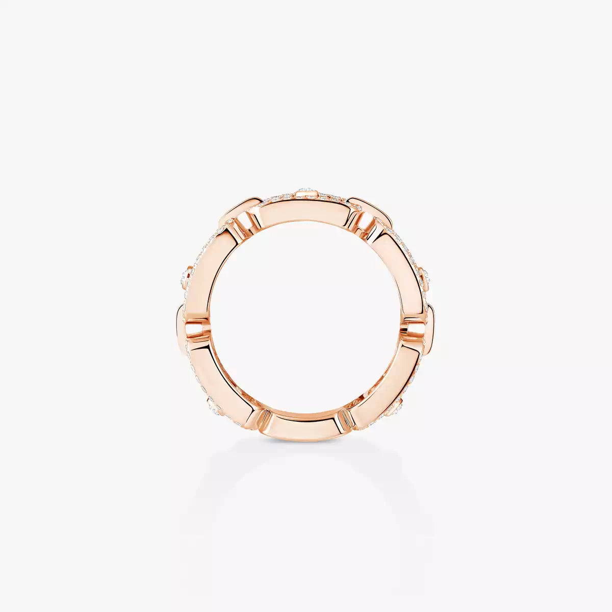 [✨ROSE💎]Move Link Pave_-Set Diamond Ring in Gold