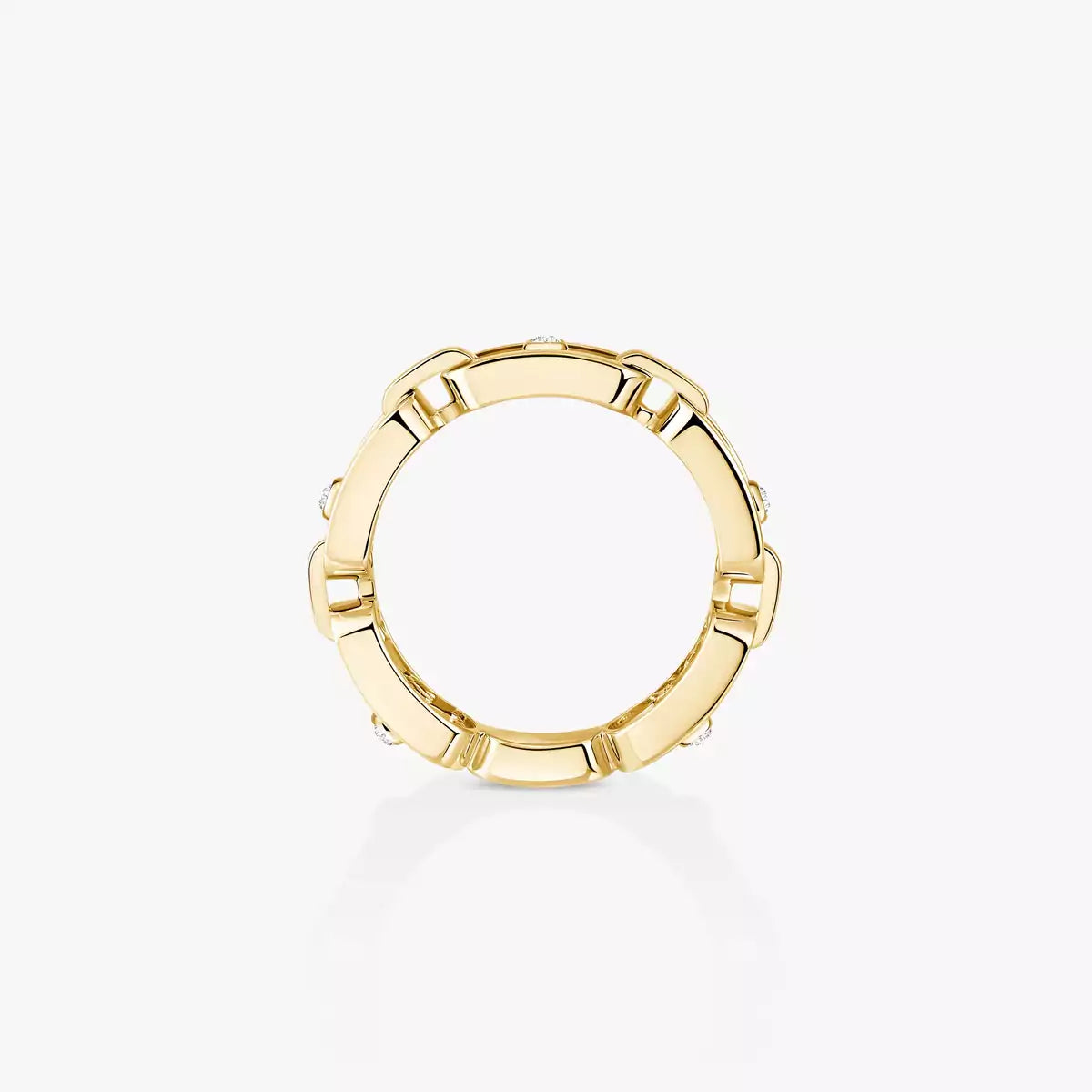 [✨ROSE💎]Move Link Pave_-Set Diamond Ring in Gold