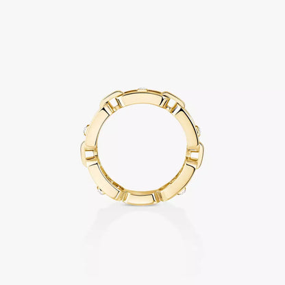 [✨ROSE💎]Move Link Pave_-Set Diamond Ring in Gold