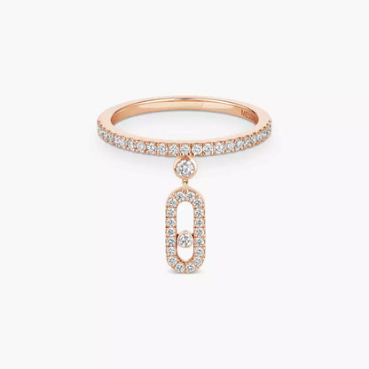[✨ROSE💎]Move Uno Diamond Ring