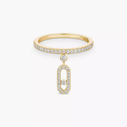 [✨ROSE💎]Move Uno Diamond Ring