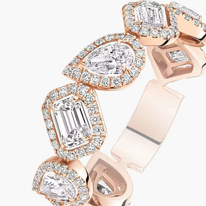 [✨ROSE💎]Diamond Wedding Ring My Twin