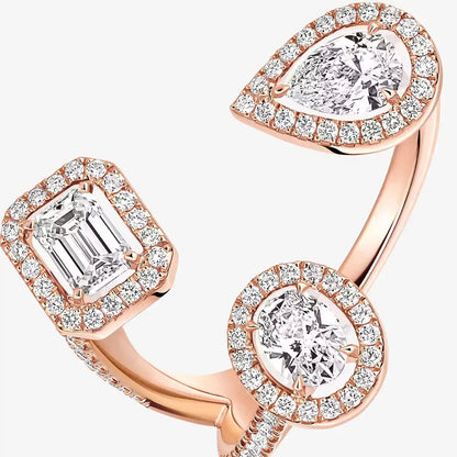 [[✨ROSE💎] Diamond Ring 0,25ct My Twin Trilogy