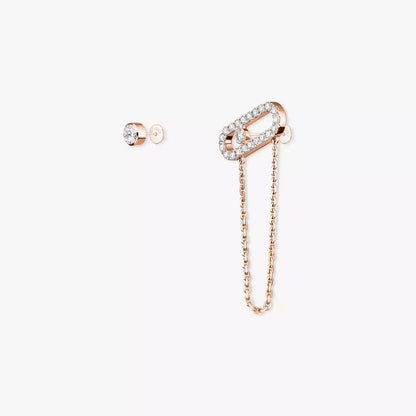 [✨ROSE💎]Move Uno Diamond Earrings