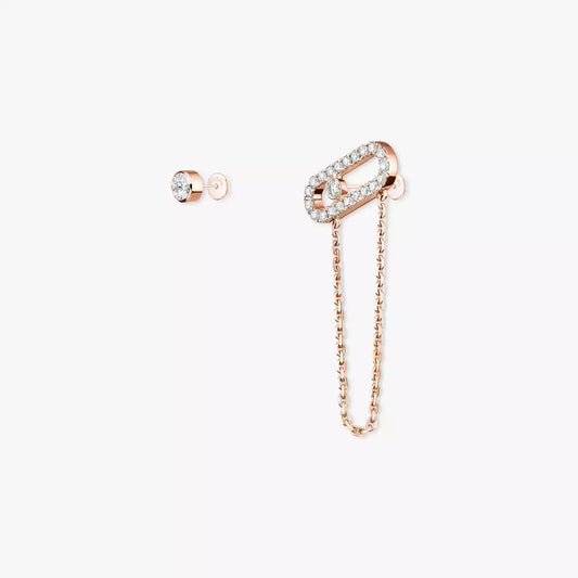 [✨ROSE💎]Move Uno Diamond Earrings