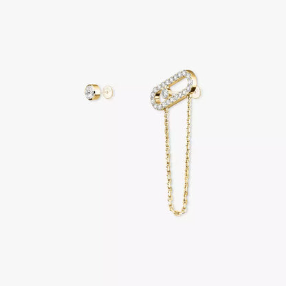 [✨ROSE💎]Move Uno Diamond Earrings