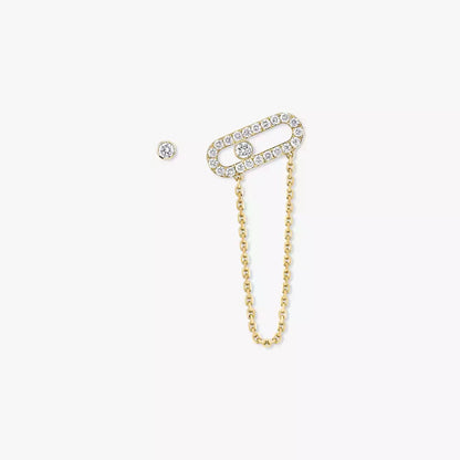 [✨ROSE💎]Move Uno Diamond Earrings