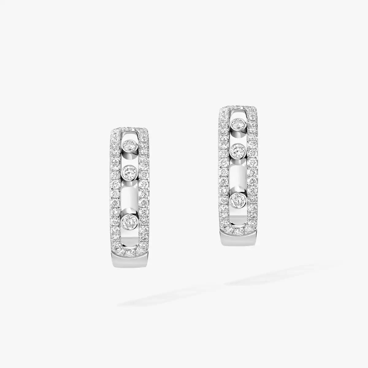 [✨ROSE💎]Diamond Pave_ Hoop Earrings Move