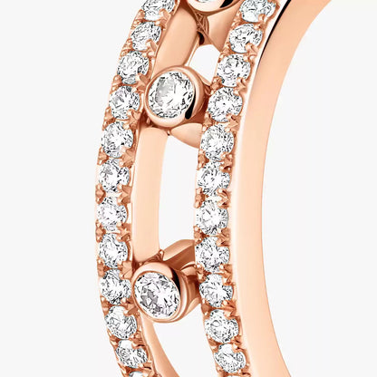 [✨ROSE💎]Diamond Pave_ Hoop Earrings Move