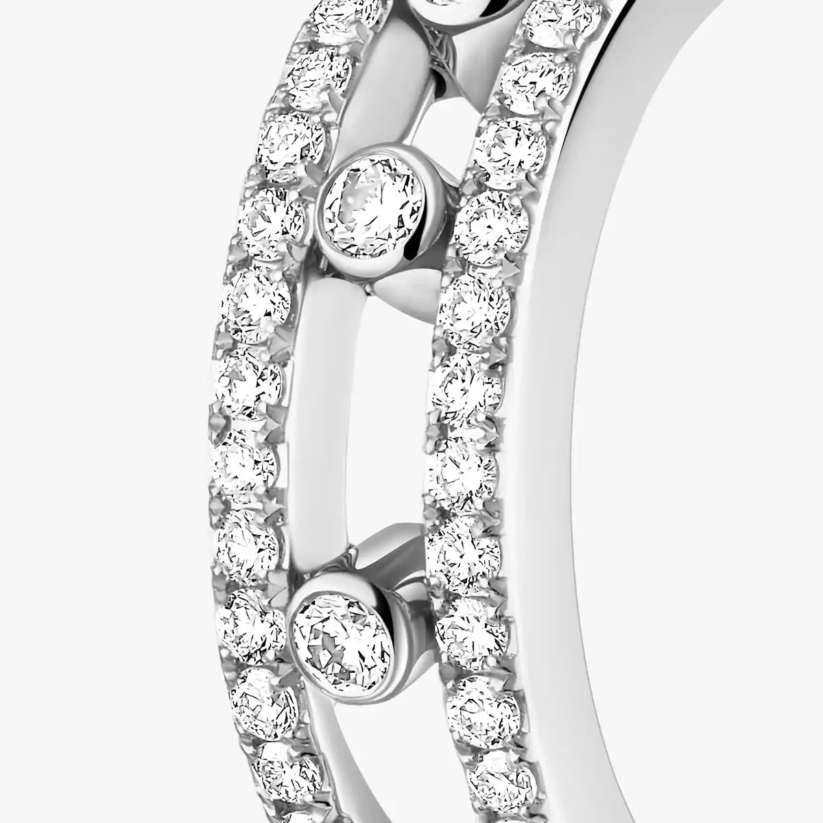 [✨ROSE💎]Diamond Pave_ Hoop Earrings Move
