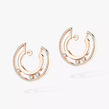 [✨ROSE💎]Move Romane Small Diamond Hoop Earrings