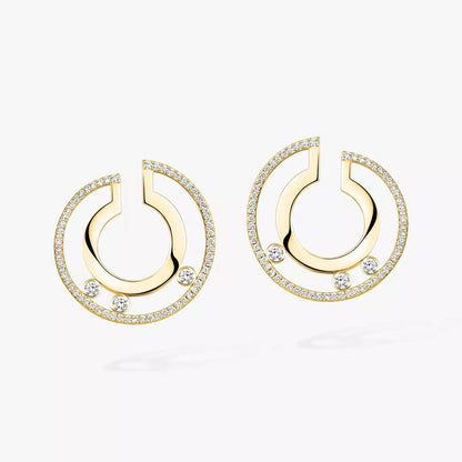 [✨ROSE💎]Move Romane Small Diamond Hoop Earrings