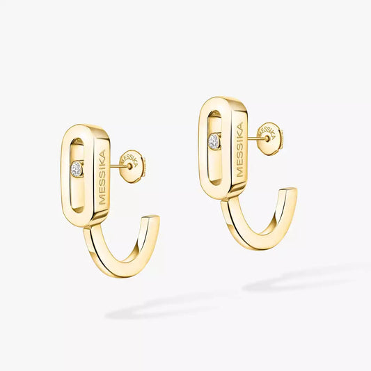 [✨ROSE💎]Diamond Mini Hoop Earrings Move Classique