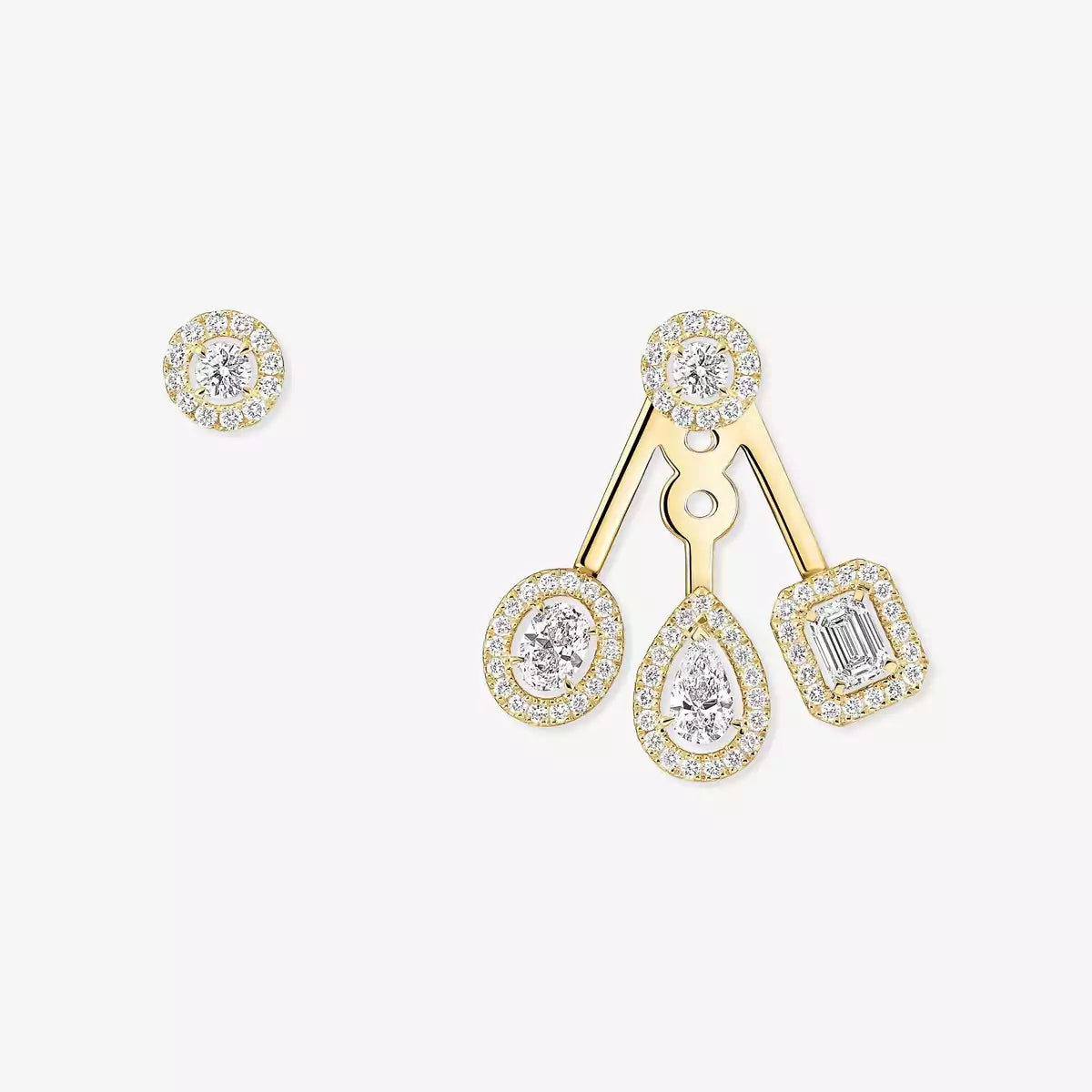 [✨ROSE💎] My Twin Trio  Diamond Earrings