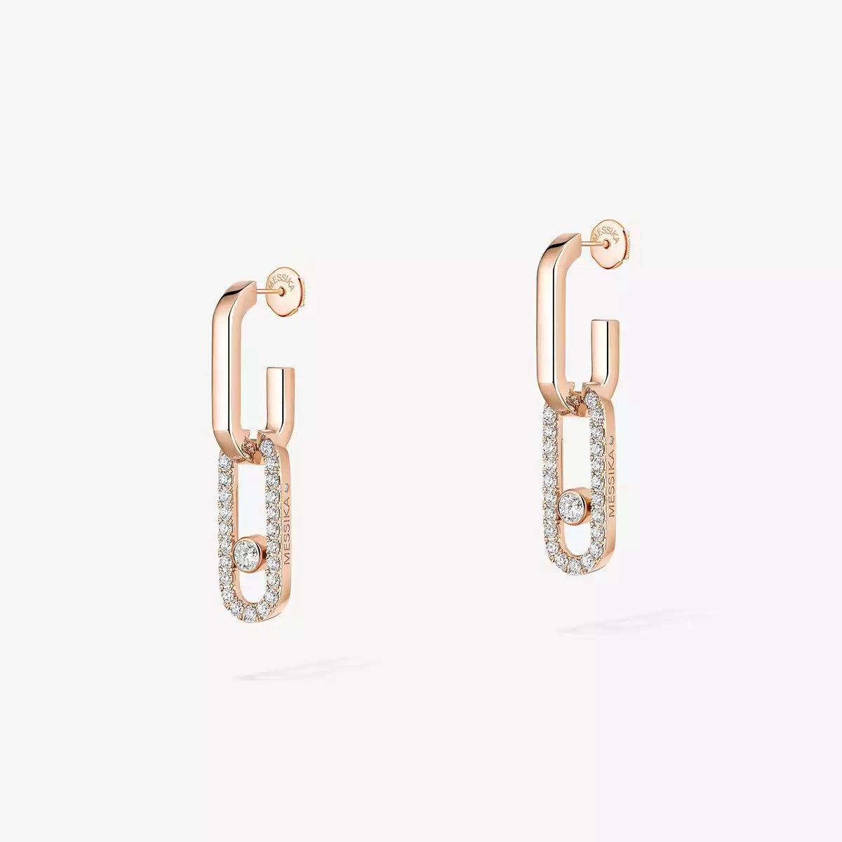 [✨ROSE💎]Move Link Diamond Earrings