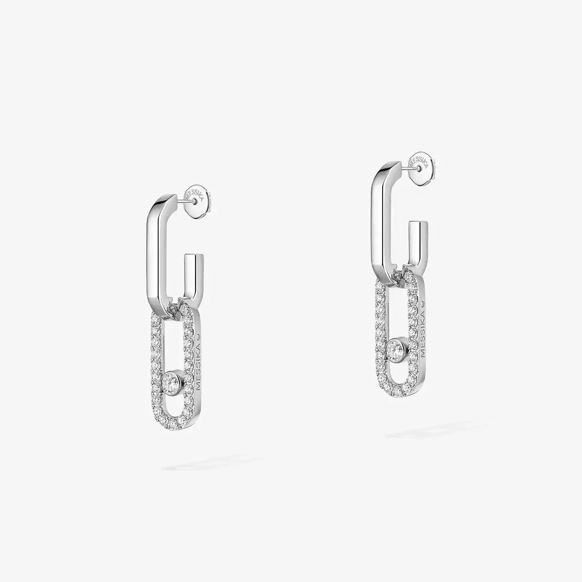 [✨ROSE💎]Move Link Diamond Earrings