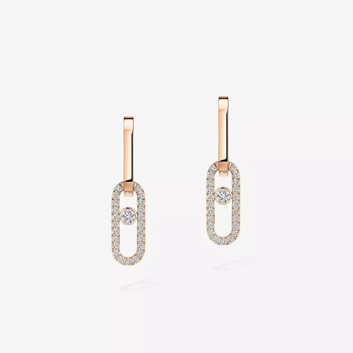 [✨ROSE💎]Move Link Diamond Earrings