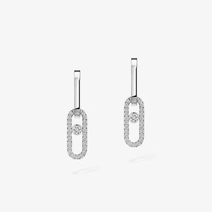 [✨ROSE💎]Move Link Diamond Earrings