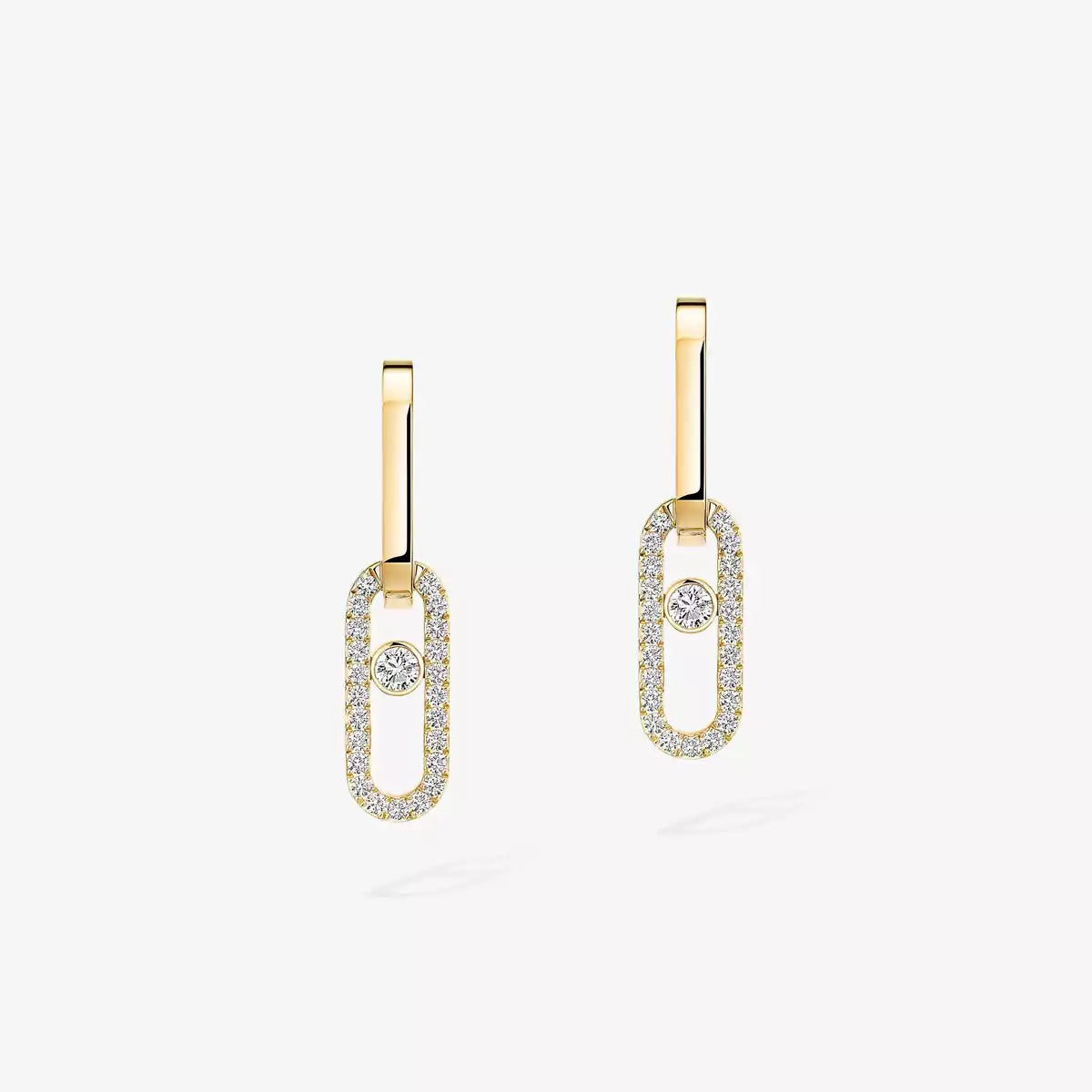 [✨ROSE💎]Move Link Diamond Earrings
