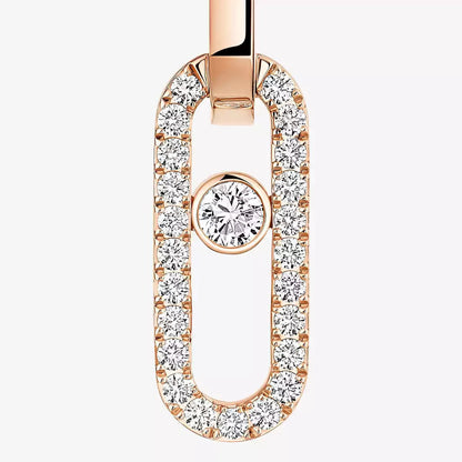 [✨ROSE💎]Move Link Diamond Earrings