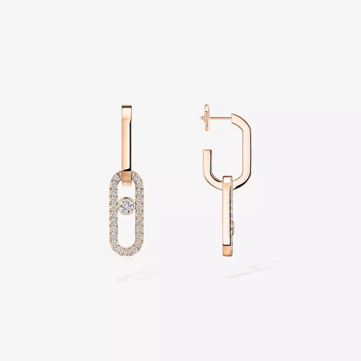 [✨ROSE💎]Move Link Diamond Earrings
