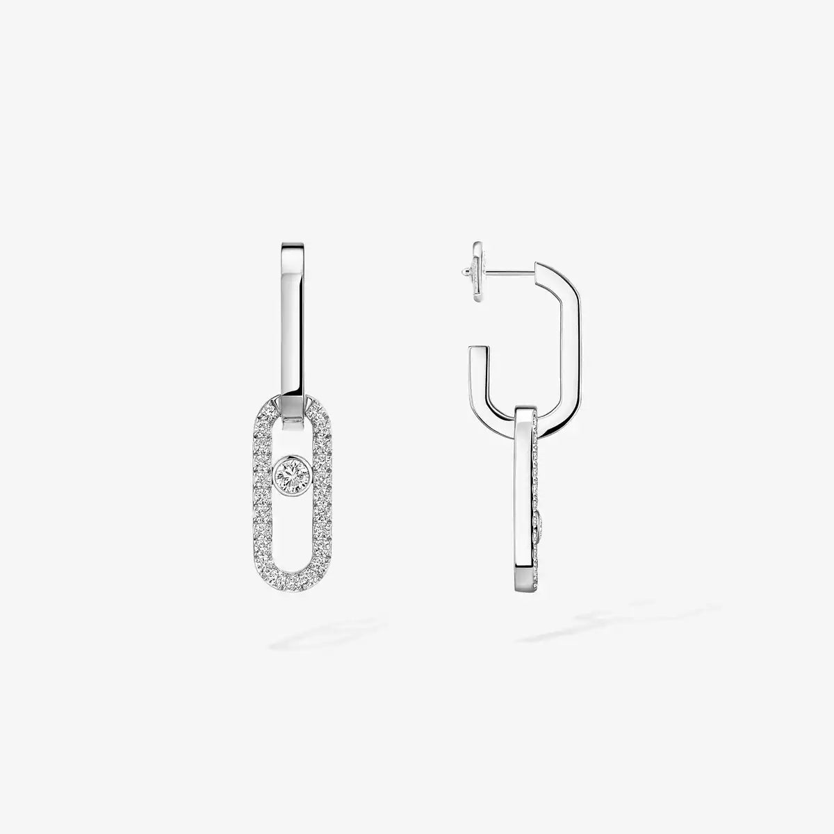 [✨ROSE💎]Move Link Diamond Earrings