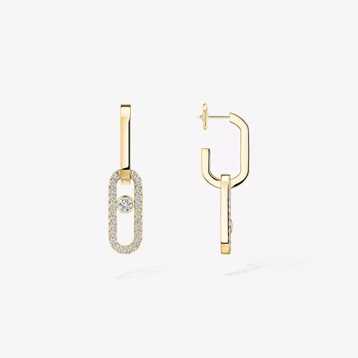 [✨ROSE💎]Move Link Diamond Earrings
