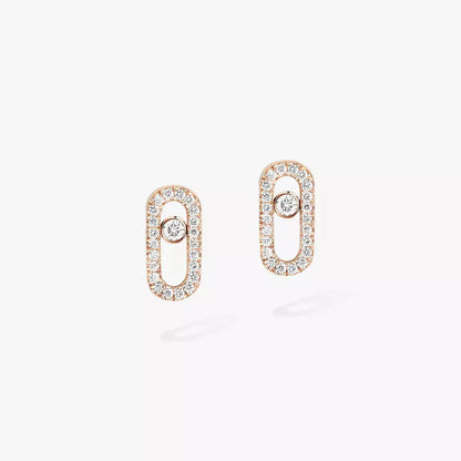 [✨ROSE💎]Move Uno Diamond Earrings