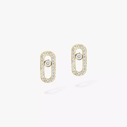 [✨ROSE💎]Move Uno Diamond Earrings