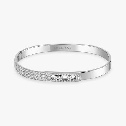 [✨ROSE💎]Move Noa Rose Gold Pavé Diamond Bangle Bracelet