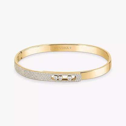 [✨ROSE💎]Move Noa Rose Gold Pavé Diamond Bangle Bracelet