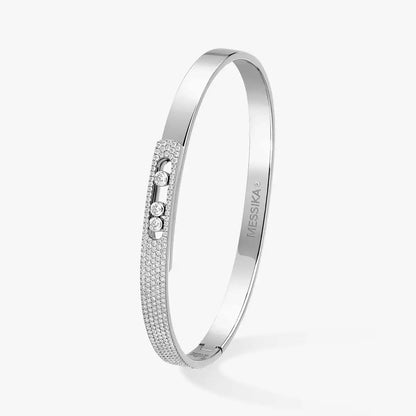 [✨ROSE💎]Move Noa Rose Gold Pavé Diamond Bangle Bracelet