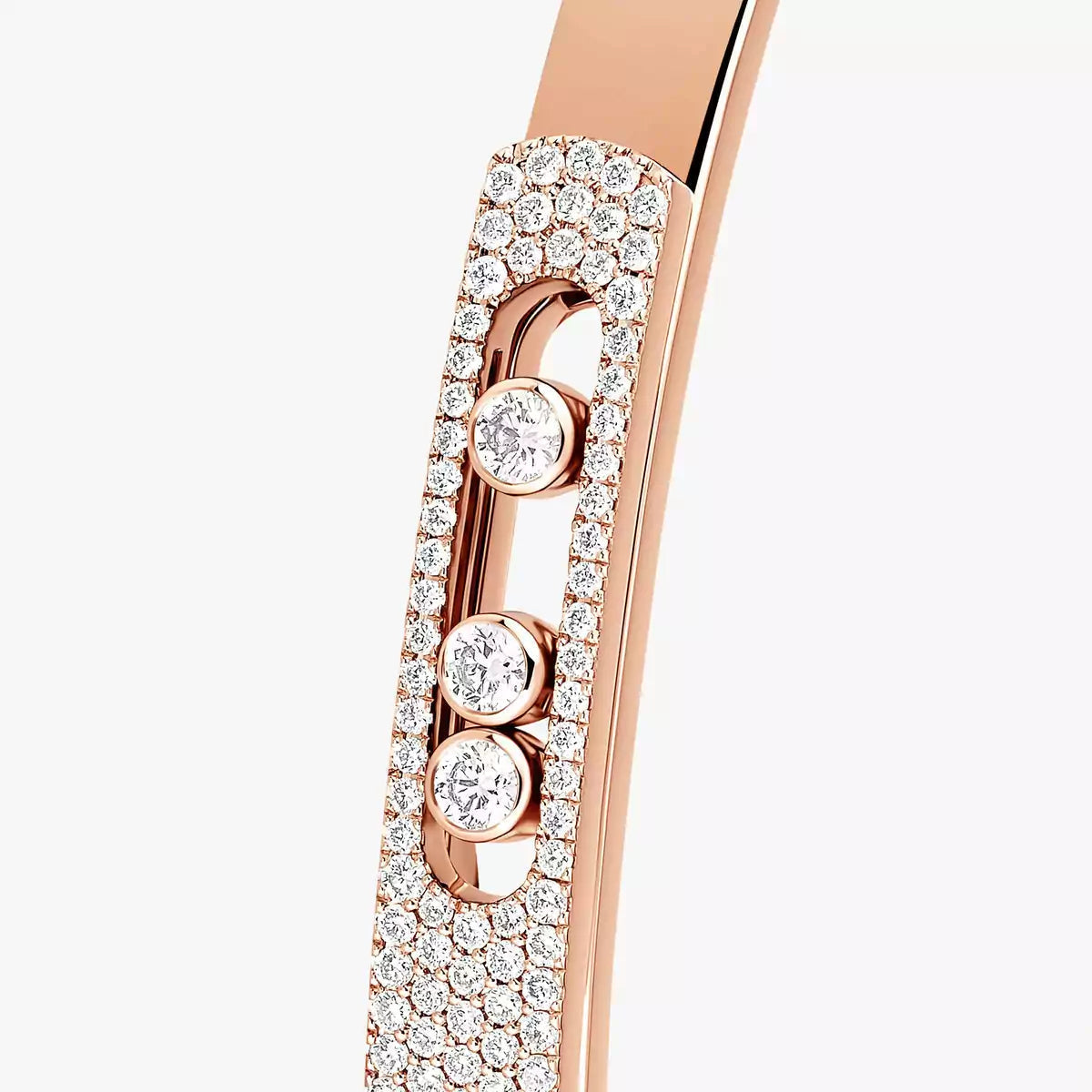 [✨ROSE💎]Move Noa Rose Gold Pavé Diamond Bangle Bracelet