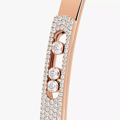 [✨ROSE💎]Move Noa Rose Gold Pavé Diamond Bangle Bracelet