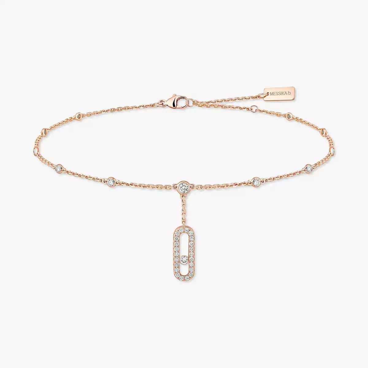 [✨ROSE💎] Move Uno pavé ankle bracelet