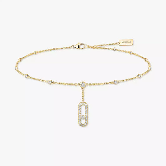[✨ROSE💎] Move Uno pavé ankle bracelet