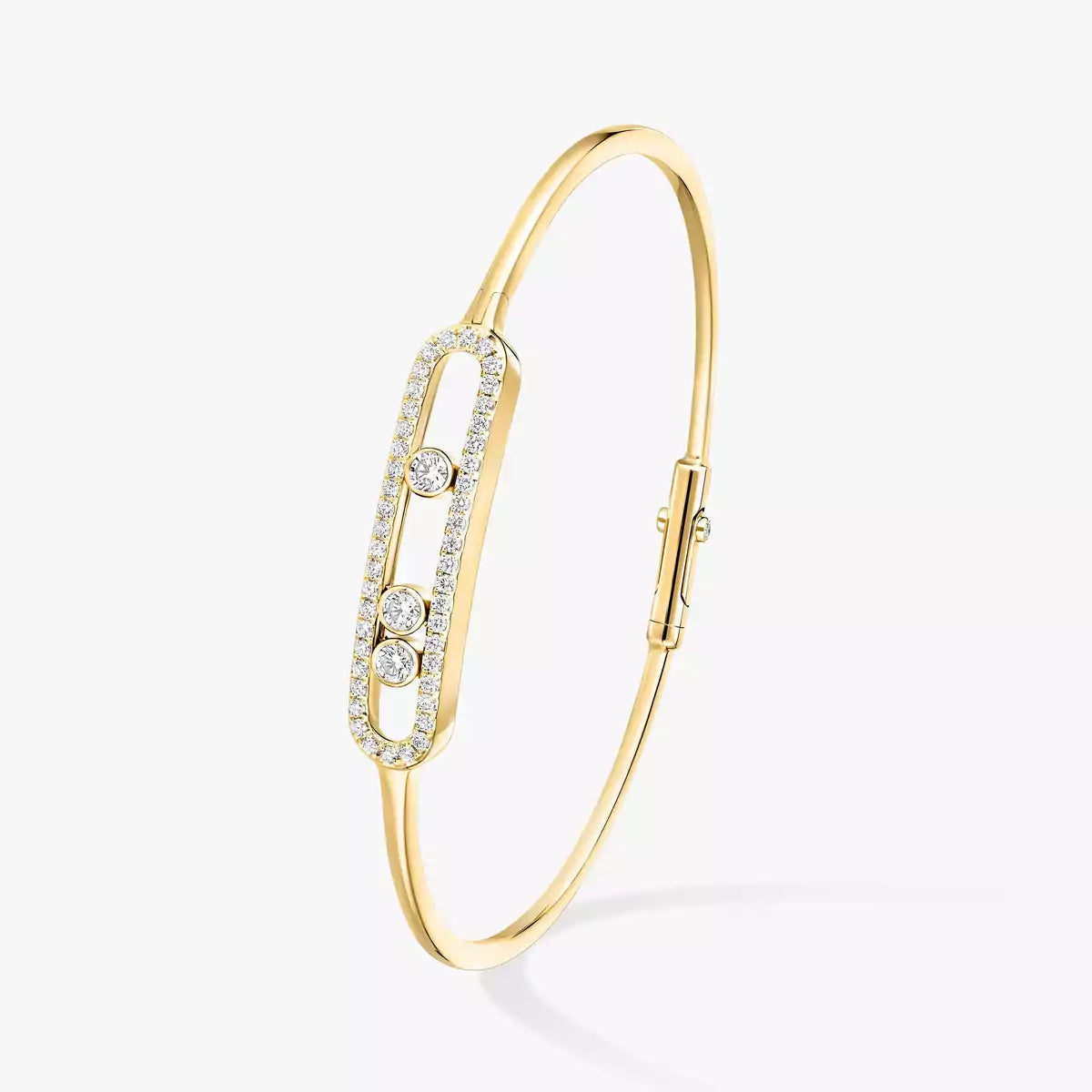 [✨ROSE💎]Move Pavé Diamond Bangle Bracelet M