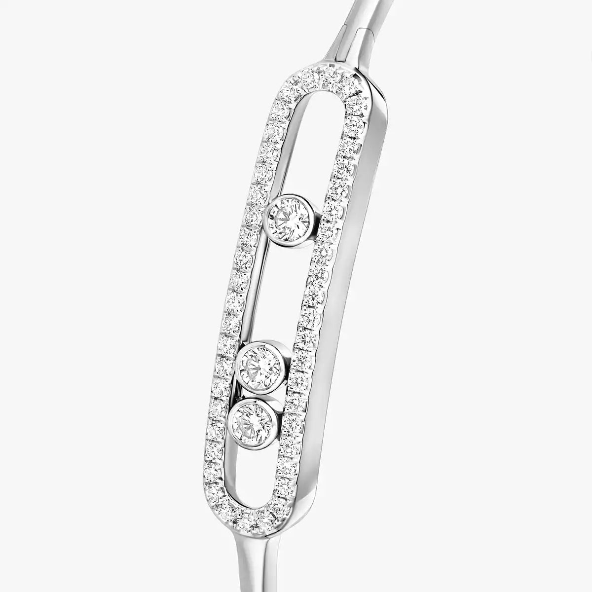 [✨ROSE💎]Move Pavé Diamond Bangle Bracelet M