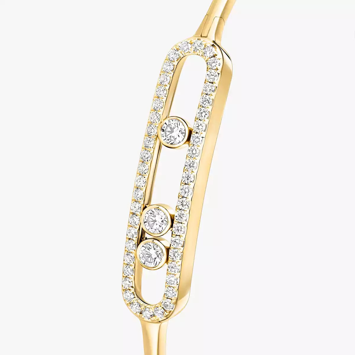 [✨ROSE💎]Move Pavé Diamond Bangle Bracelet M