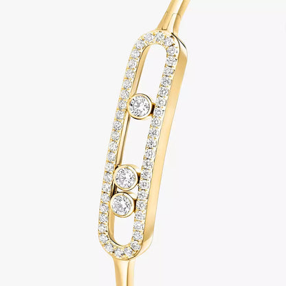 [✨ROSE💎]Move Pavé Diamond Bangle Bracelet M
