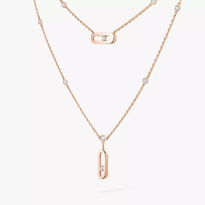 [✨ROSE💎] Move Uno Diamond Necklace