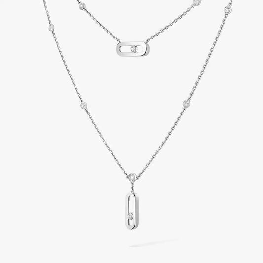 [✨ROSE💎] Move Uno Diamond Necklace