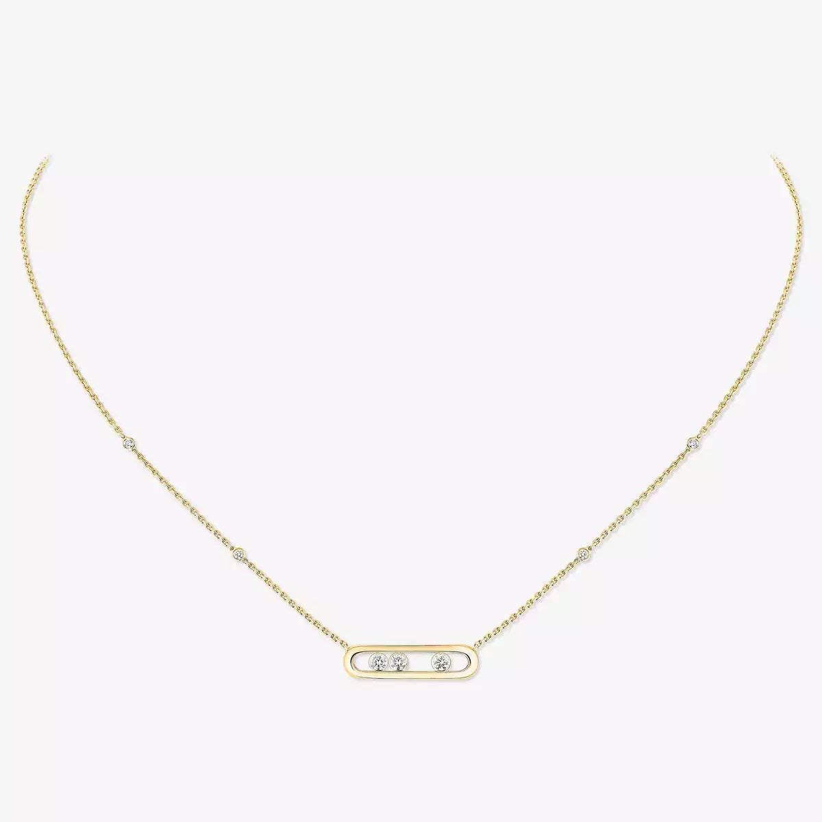 [✨ROSE💎] Baby Move Gold Diamond Necklace