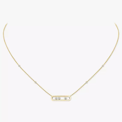 [✨ROSE💎] Baby Move Gold Diamond Necklace