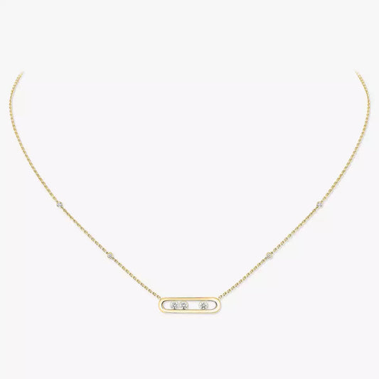 [✨ROSE💎] Baby Move Gold Diamond Necklace