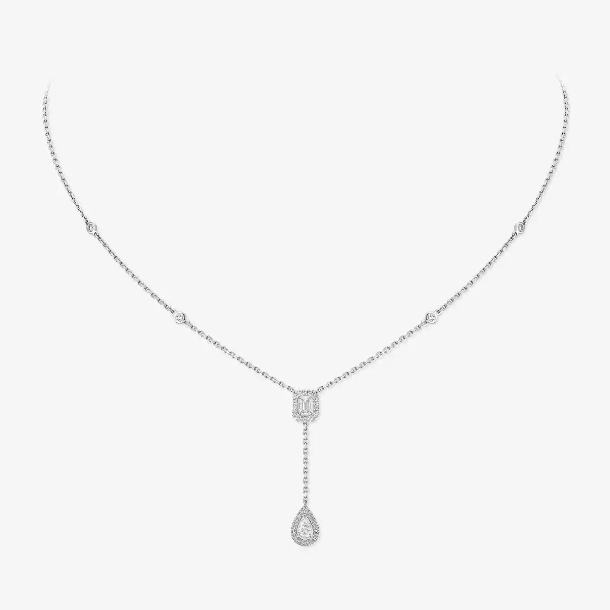 [✨ROSE💎]Gold Diamond Tie Necklace